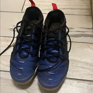 Mens Nike Vapor Max Plus Blue and Red Sneakers